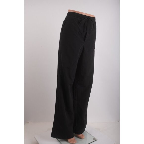 Zara Womans Pants jogger Size M Black Wide Leg High Elastic Waist 4174/873 NWOT - Picture 2 of 7